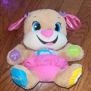 Fisher-Price Learning Puppy with Pink Ears and Blue Eyes